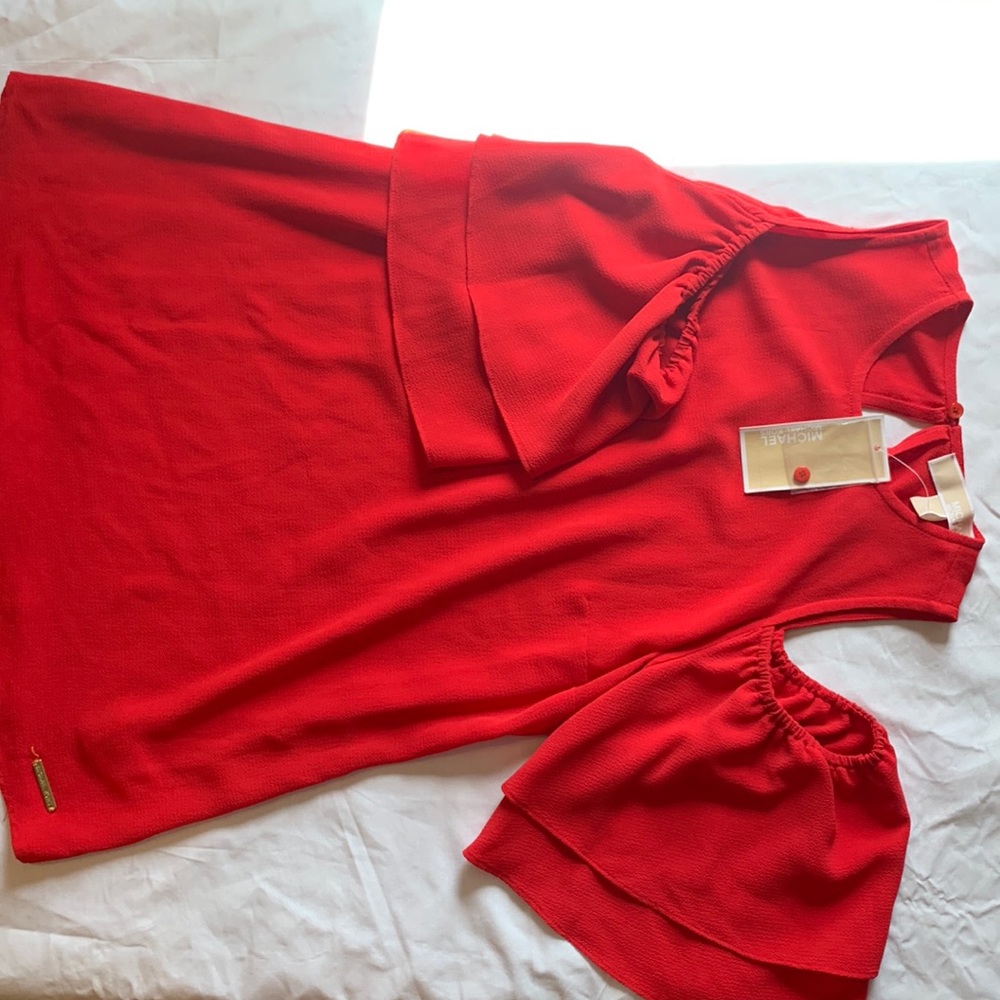 Michael Kors XS off shoulder see through shirt